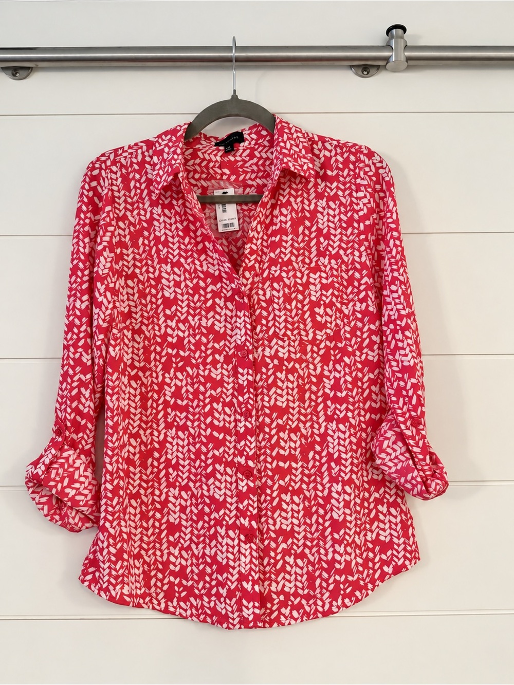The Limited Pink & White Printed Button-Down Shirt, Size S
